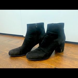 Yves Saint Laurent Black Suede Ankle Booties